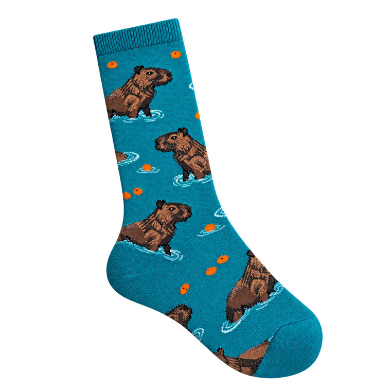 Capybara Chill Socks for Women, Capybaras Soaking in Water — Main