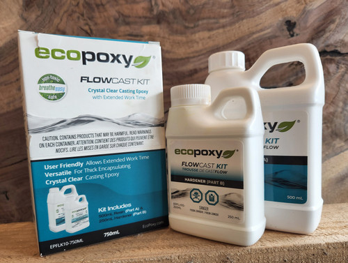 EcoPoxy FlowCast 6L Kit Clear Casting Epoxy Resin for Wood Working Tables Counters