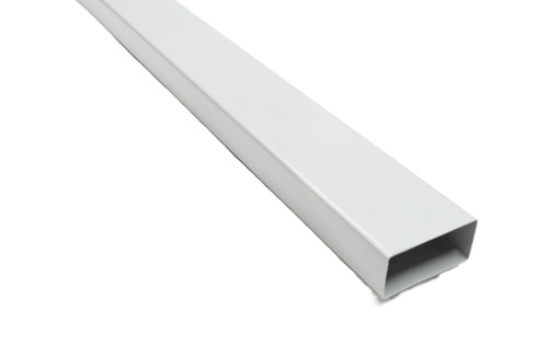 Plastic channel flat adaptavent grey or white per metre