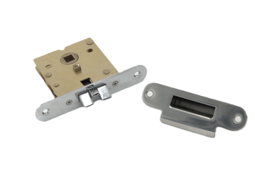 Slide door solid lever c/w privacy rose