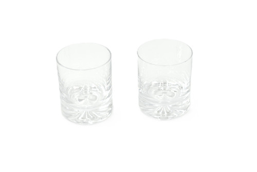Glass tumbler Dimple  set of 2 logo