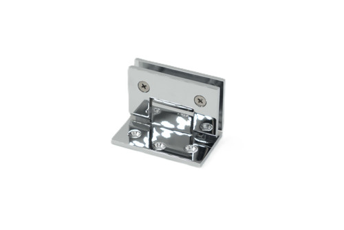Wall Mount Offset Back Plate Hinge polished chrome