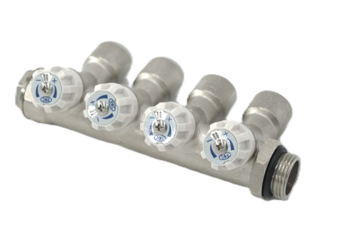 Manifold 4 Port Brass  Hot/Cold