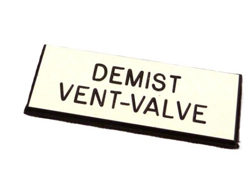 Tally Black on white Demist Vent Valve