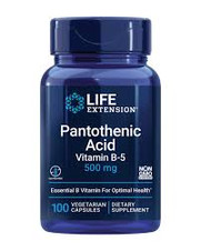 Pantothenic Acid 500 mg 100 vegetarian capsules, Life Extension