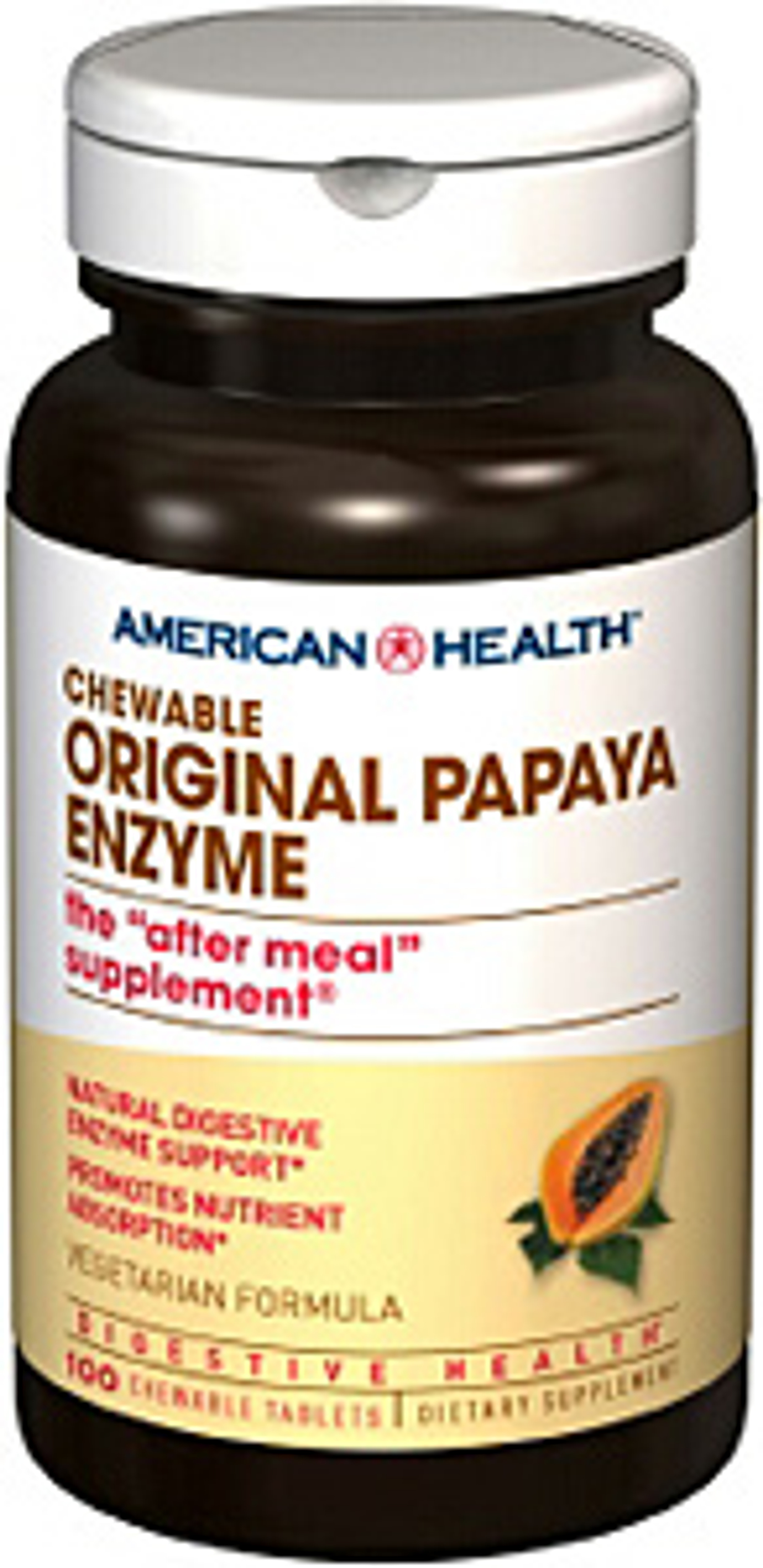 Original Papaya Enzyme Chewable Tablets, American Health