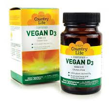 Vegan D3 5000 IU 30sg, Country Life