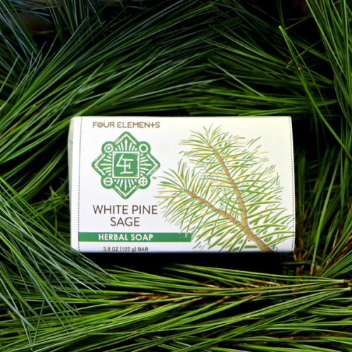 White Pine Sage Soap - 3.8 oz, Four Elements Herbals