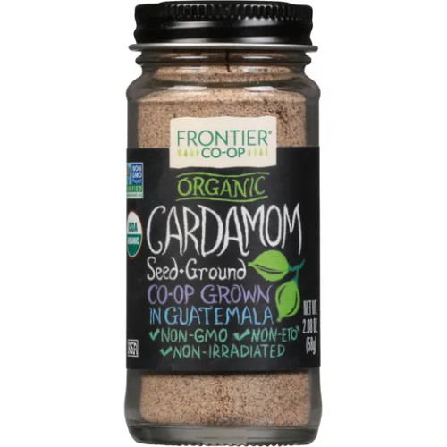 Organic Decorticated Cardamom Seed Powder 2.08 oz., Frontier