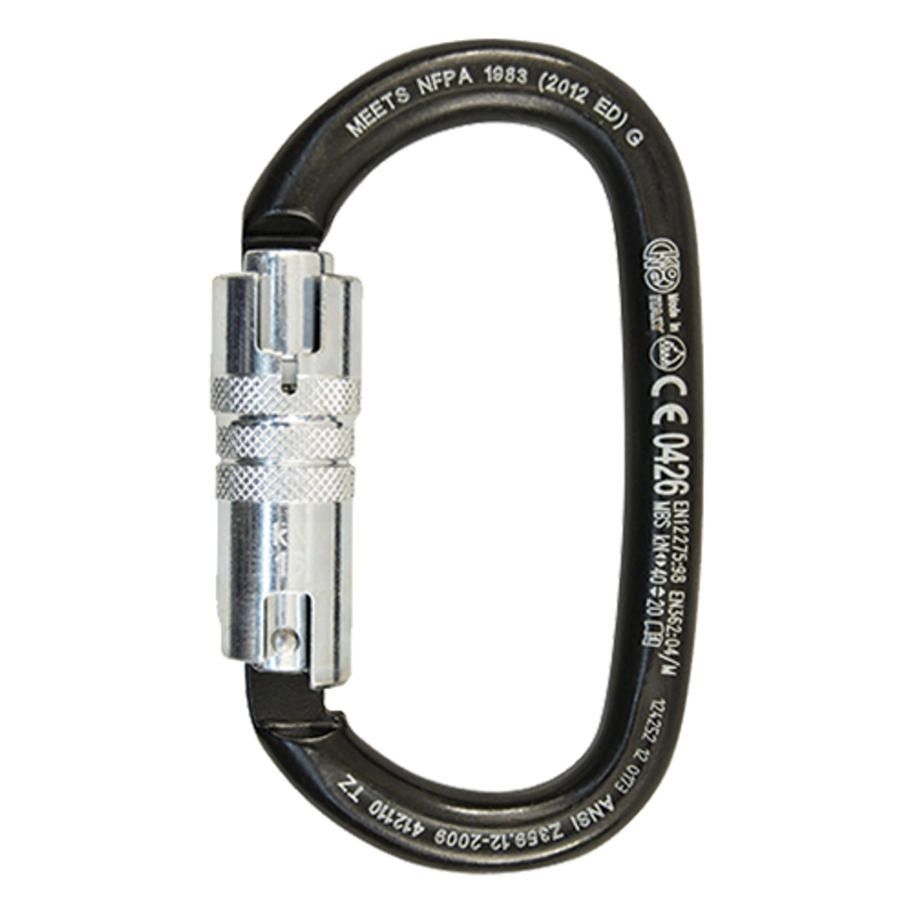 Twist Lock Ovalone Carbon Steel Climbing - U.S. Carabiner Rigging | Supply Carabiners