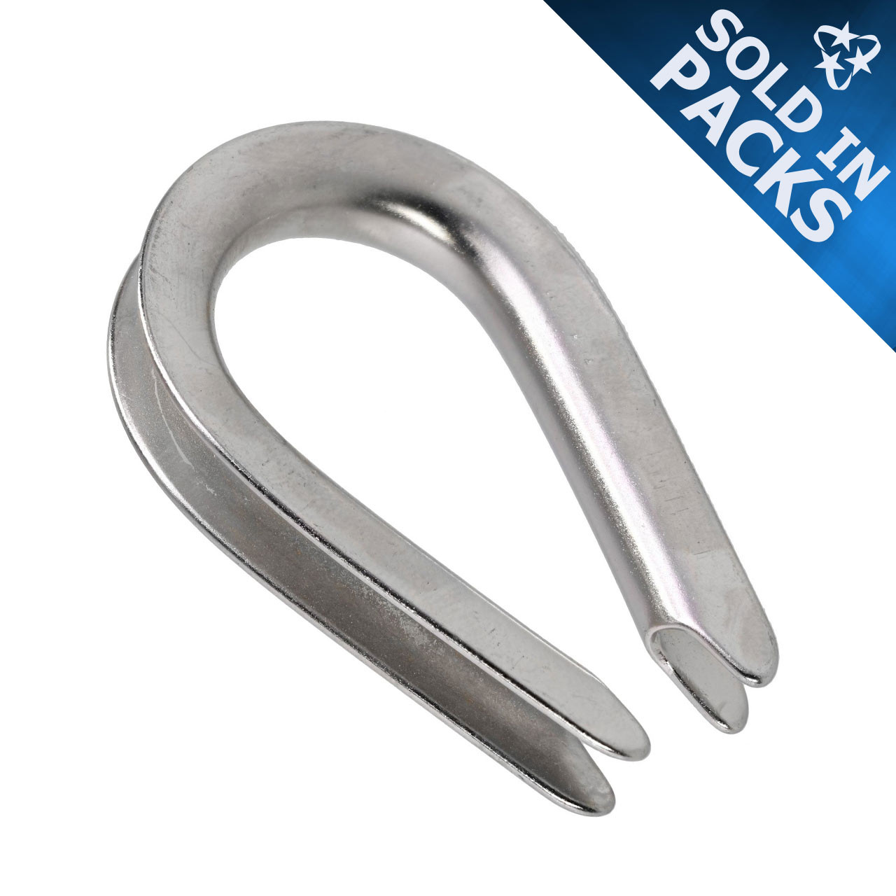 Heavy-Duty 316 SS Wire Rope Thimbles - (SOLD IN PACKS)