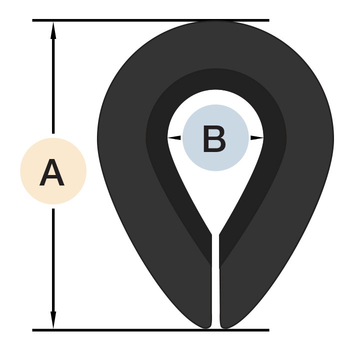 Nylon Tear Drop Fiber Rope Thimble by DuraBrite Fiber Rope Thimbles