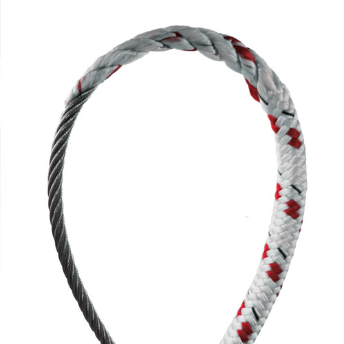 3/8" - Wire-to-Rope Halyard w/ 1/8" Wire Diameter (Red Tracer)