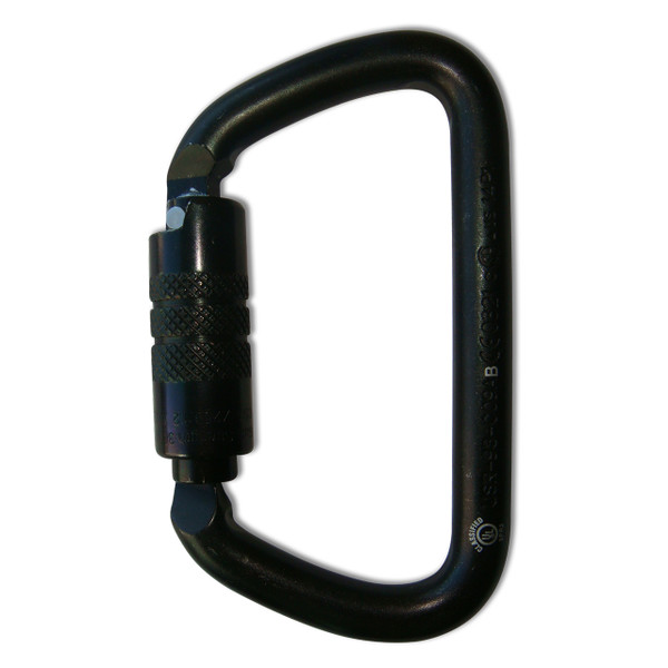 NFPA Large D Carabiner - Twist Lock (Black)