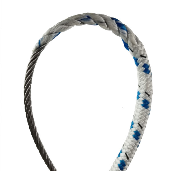 1/2" - Wire-to-Rope Halyard w/ 7/32" Wire Diameter (Blue Tracer)