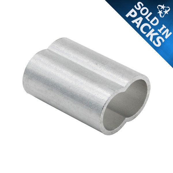 Thinwall Aluminum Duplex Sleeves (Oval Cable Ferrules)