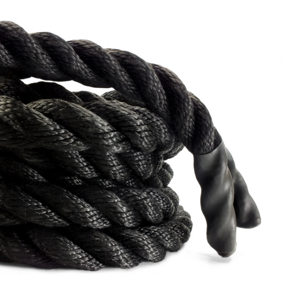 Olympic Poly Dacron Battle Rope - 1.5” Diameter 35’ / 45’ / 55’ Feet - Full Body Workout, Home Gym, Strength Training, Crossfit Training
