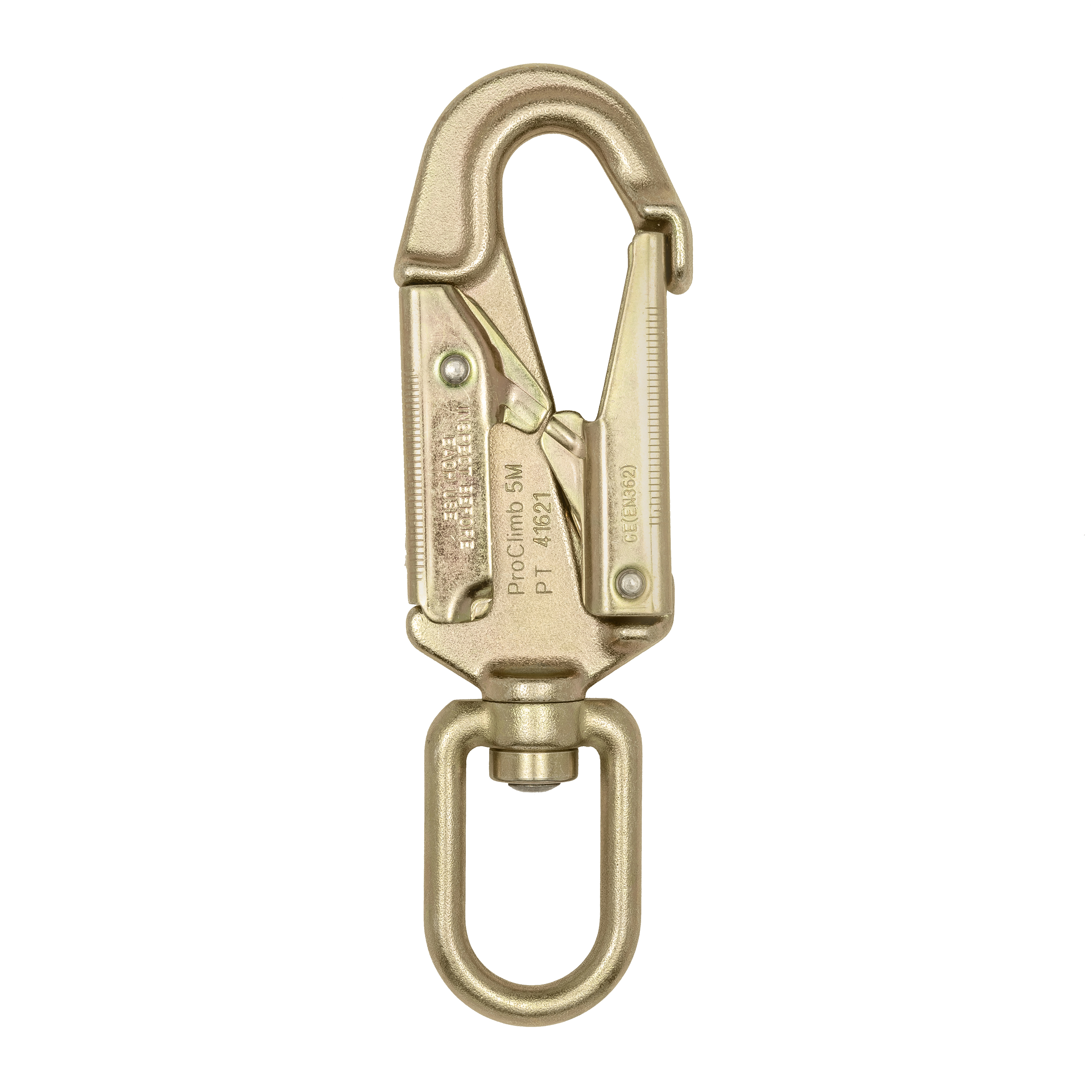 SNAP HOOK, DOUBLE LOCK SWIVEL, GOLD, STEEL 13120