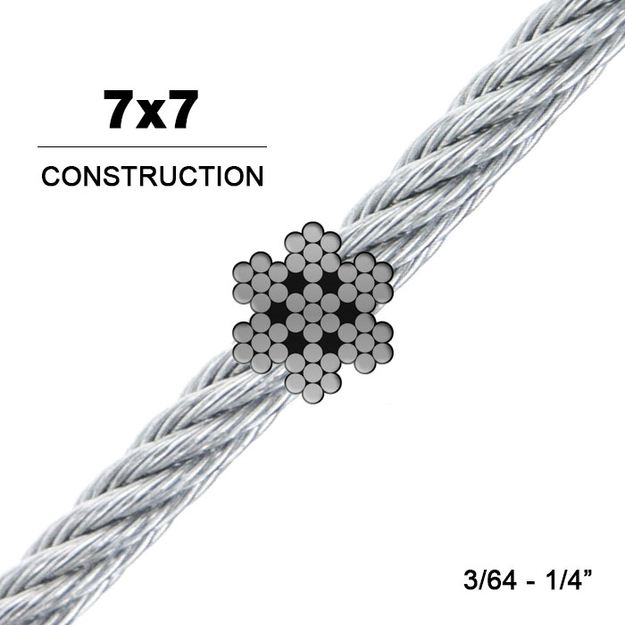 Cable Acero Acero 1/4 7X7 C/M Bl2767Kg