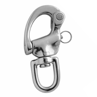 WICKED 316 Stainless Steel 2 5/8” Swivel Eye Trigger Snap Hook and Split  Ring for Scuba - Set of 2 Each