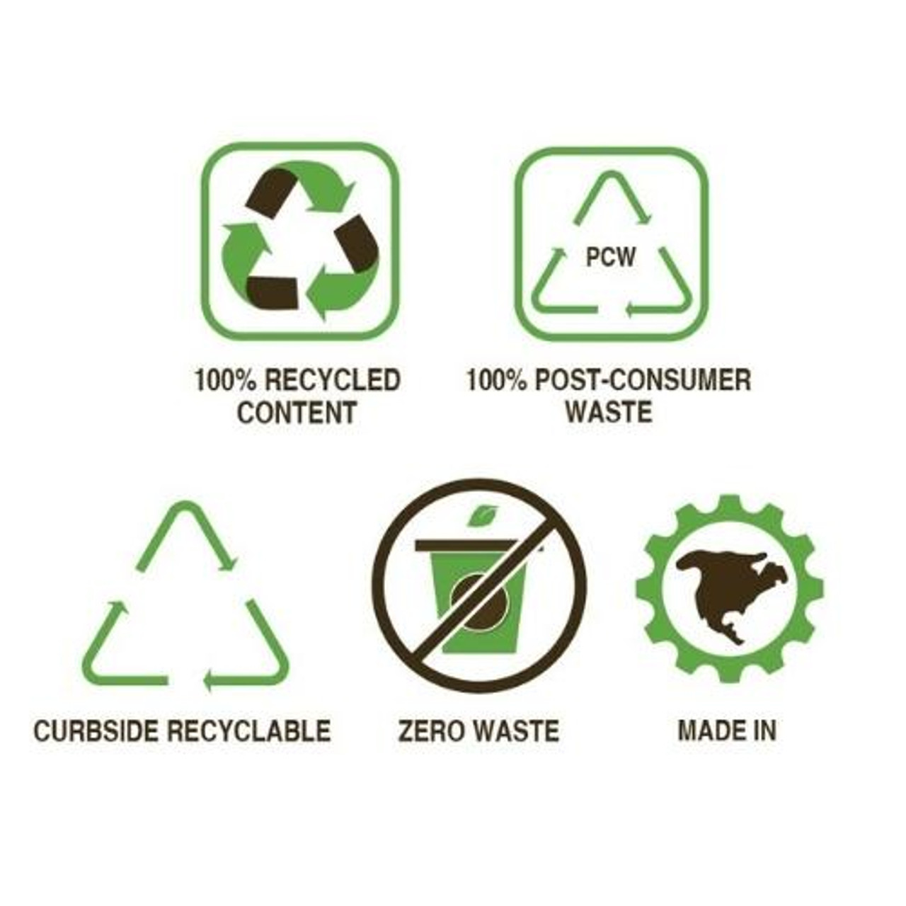 Zero Waste Label Sticker | 1x2 | Strip of 20 Eco-Friendly Stickers