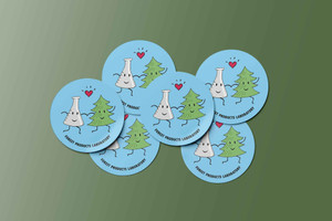 3.75" Circle Stickers - Varnished Paper Facestock - Zero Waste Liner - Die Cut