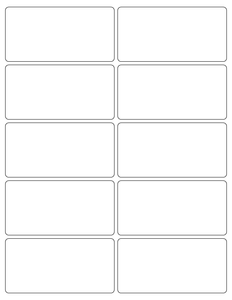 4x2" Rectangle Stickers - Recycled Paper Facestock - Zero Waste Liner - Sheets