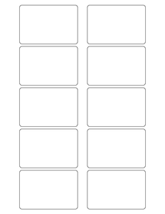 3x2" Rectangle Stickers - Recycled Paper Facestock - Zero Waste Liner - Sheets