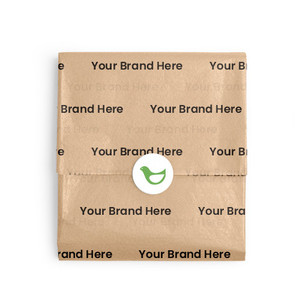 Custom Branded 100% Recycled Tissue Paper - 19.5 x 30" - Case of 480 Sheets - Kraft - 2 Color