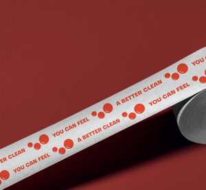 Custom - White Non Reinforced Water-Activated Tape - 3" x 600' - 2 Color - 10lb Case of 10 (Min 6 Cases)