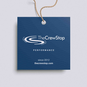2 x 2 - 100% Recycled Hang Tags - 110# White - Custom Printed (Color) - 1 Sided - 1/8" Hole