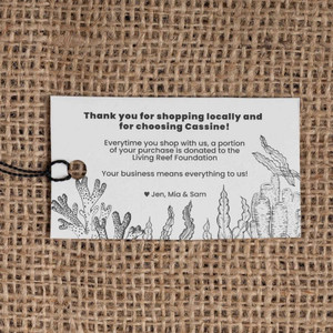 2 x 3.5 - 100% Recycled Hang Tags - 110# White - Custom Printed (Monochrome) - 2 Sided - 1/8" Hole