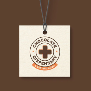 2 x 2 - 100% Recycled Hang Tags - 80# Gypsum - Custom Printed (Monochrome) - 1 Sided - 1/8" Hole