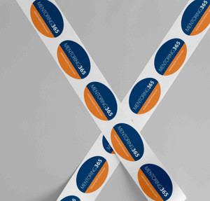 2x1" Oval Stickers - Laminated Paper Facestock - Zero Waste Liner - Rolls