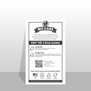 WE CARE Cards with QR Code - Poly Mailers WE CARE Cards with QR Code - Poly Mailers
