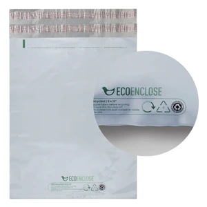 Off White 100% Recycled Poly Mailers - 10 x 13" (RCS100) - Trial Run - Case of 1000 Mailers