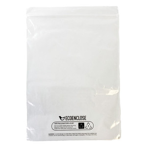 100% Recycled Zipper Poly Bag - 9.25 x 12.25 XL