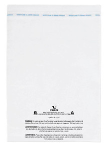 Suffocation Warning  on Seal Poly Bag - 11.25 x 14.25"