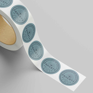 2.5" Circle Stickers - Recycled Paper Facestock - Zero Waste Liner - Rolls