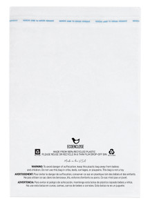 Suffocation Warning  on Seal Poly Bag - 18.25 x 24.25"