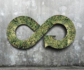 green infinity symbol