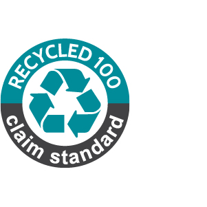 Plastic free vector logo for 100% recycle and sustainable bag