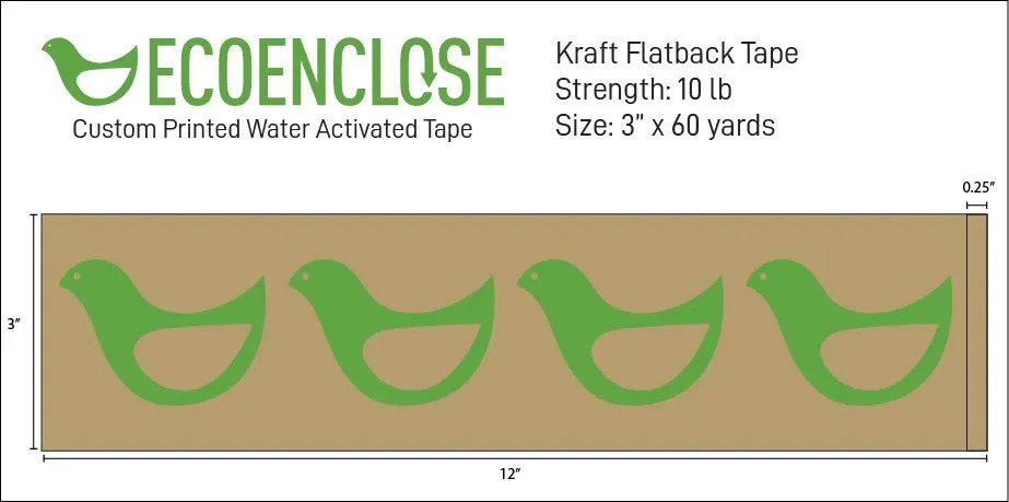 Custom Water Activated Tape, Custom Eco-friendly Tape