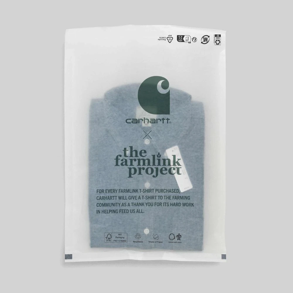 branded paper glassine bag for apparel