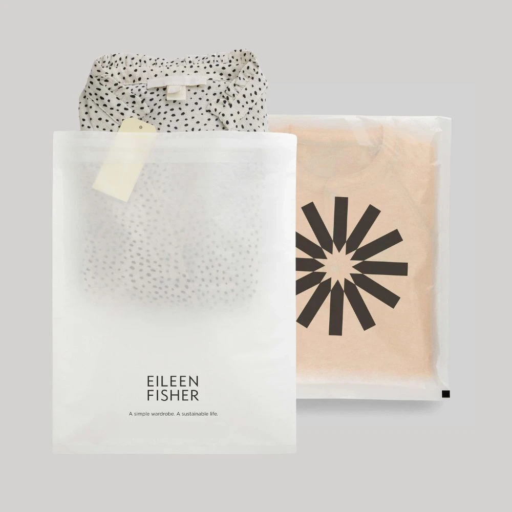 custom glassine bags with black print