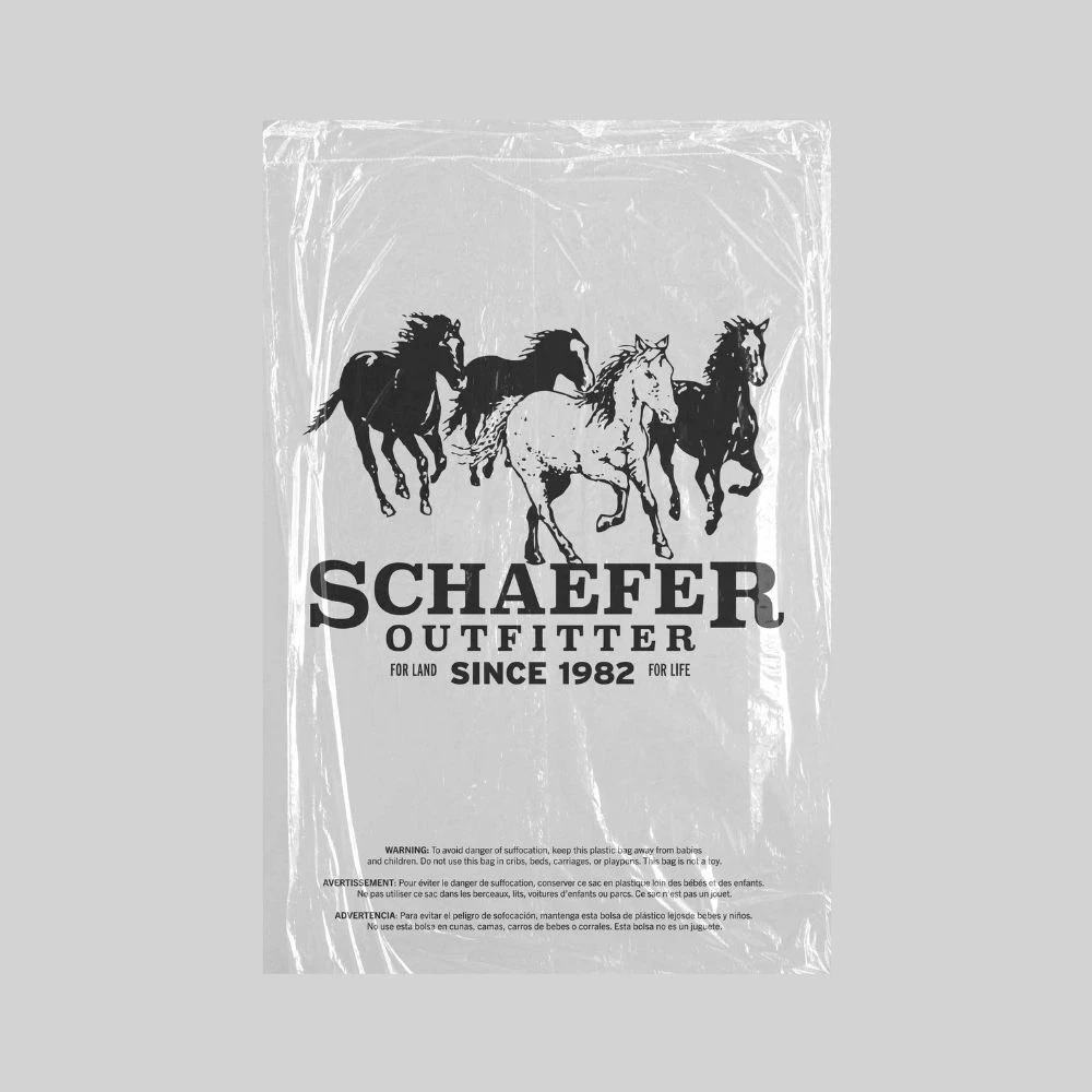 recycled poly bag with custom print