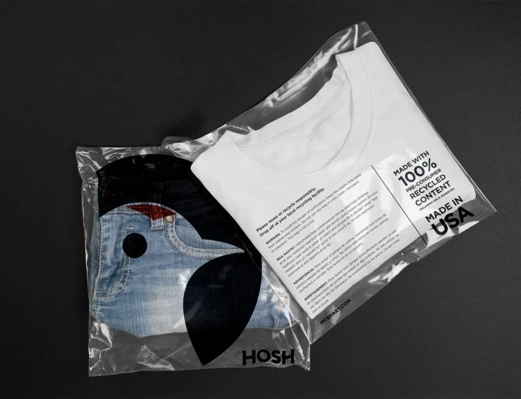 custom clear bag for apparel
