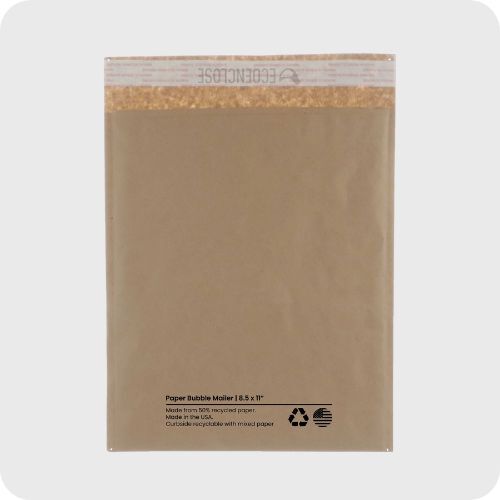 51% recycled paper bubble mailer