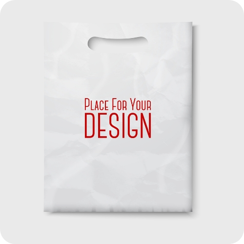 plastic bag with die cut handles