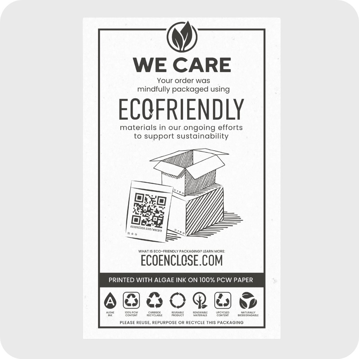 We Care Cards - Original Design in Algae Ink We Care Cards - Original Design in Algae Ink